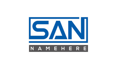 SAN creative three letters logo