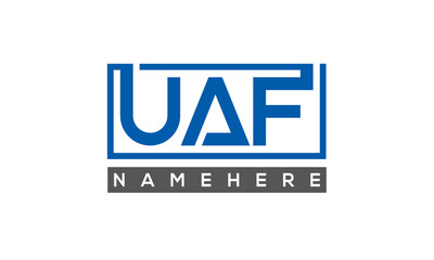 UAF creative three letters logo