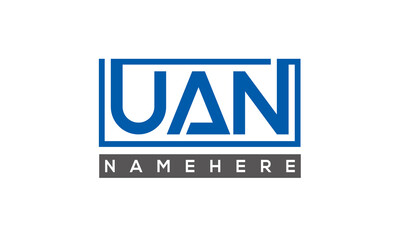 UAN creative three letters logo