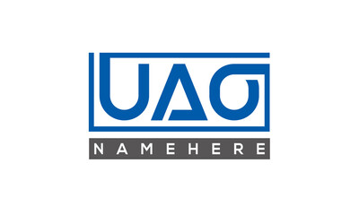 UAO creative three letters logo