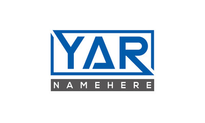 YAR creative three letters logo