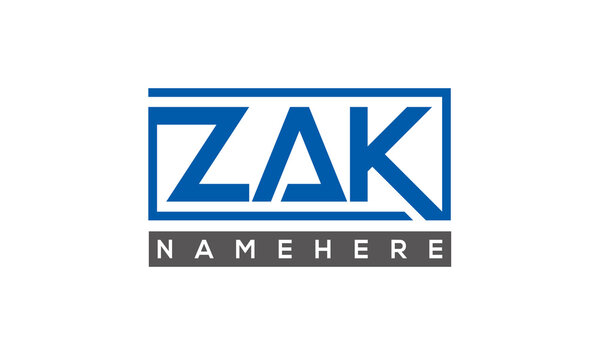 ZAK logo. ZAK letter. ZAK letter logo design. Initials ZAK logo linked with  circle and uppercase monogram logo. ZAK typography for technology, business  and real estate brand. 9160668 Vector Art at Vecteezy