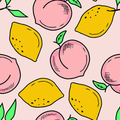 seamless pattern with fruits