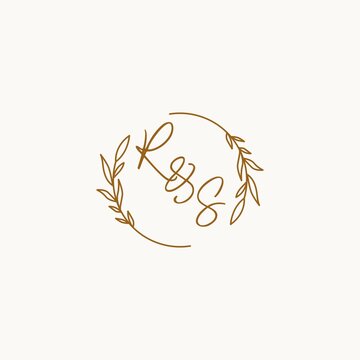 RS wedding initials logo design