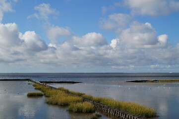 The picturesque maritime panorama of the North Sea in Germany	