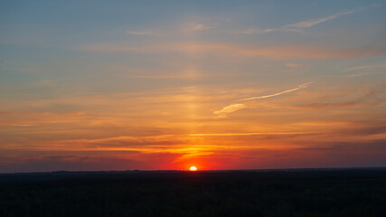 Sunset and evening sky.