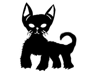 Cute Kitten Kitty Cat Halloween HD Vector Art Illustration 