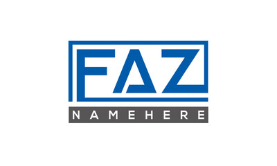 FAZ creative three letters logo