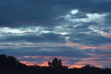 sunset in the mountains