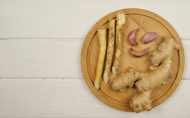 A cure for the disease. Horseradish, ginger, garlic.