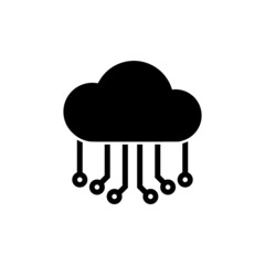 Cloud storage icon isolated on white background