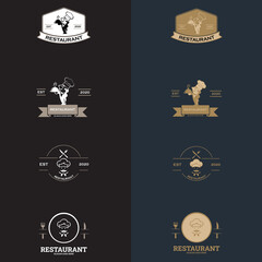 Resto Logo Template. suitable for company logo, print, digital, icon, apps, and other marketing material purpose. Resto logo set