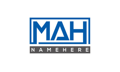 MAH creative three letters logo