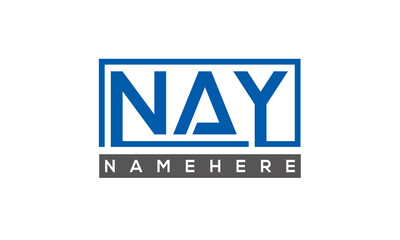 NAY creative three letters logo