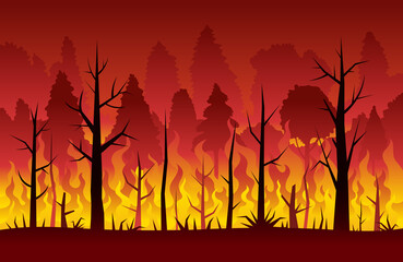 Wildfire, Forest Fire, Background, Natural Disaster