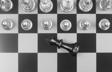 Chess board game concept of business ideas and competition and strategy concep