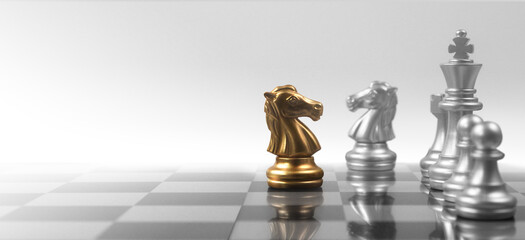 Chess board game concept of business ideas and competition and strategy concep