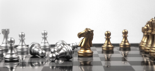 Chess board game concept of business ideas and competition and strategy concep