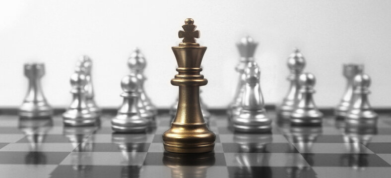 Chess board game concept of business ideas and competition and strategy concep