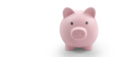 Piggy bank and money saving