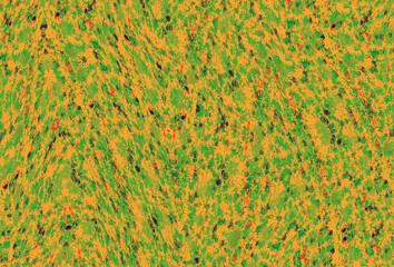 黄色と緑のしぐれ模様