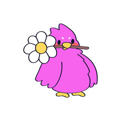 Isolated cute and colored bird Vector illustration