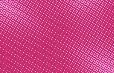 Pop art background. Comic halftone pattern. Pink cartoon banner with dots. Vintage duotone texture. Superhero starburst banner. Gradient wow design. Vector illustration.