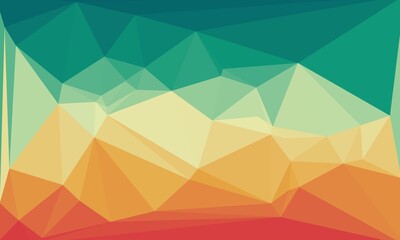 vibrant colorful geometric background with mosaic design