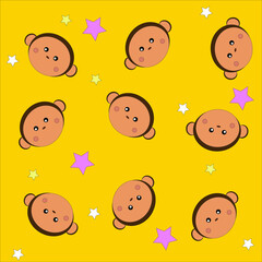 cute monkeys and monkeys pattern