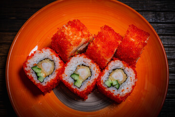 Sushi- delicious asian. Fastfood- restaurant concept