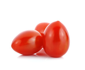 Cherry tomatoes isolated over white background