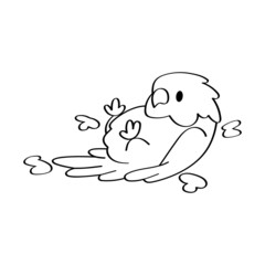 Isolated cute and colored bird Vector illustration