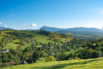 Fototapeta premium Beautiful Carpathian landscape National Park. Carpathian, Ukraine, Europe. Beauty world.