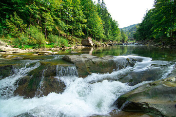 Fototapeta na wymiar Beautiful Carpathian landscape National Park. Carpathian, Ukraine, Europe. Beauty world.