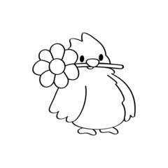 Isolated cute and colored bird Vector illustration