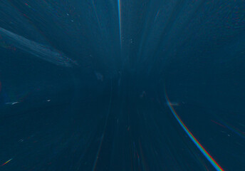 Glitch overlay. Lens flare noise. Digital distortion frame. Old film texture. Dark blue distressed...