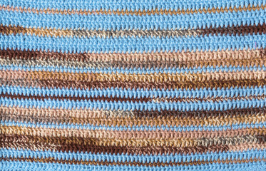 Multicolored pattern knit as background.