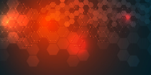 futuristic hexagonal technology concept background