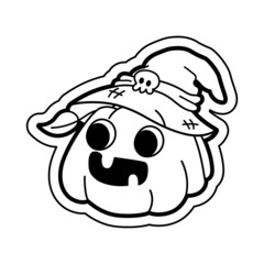 Isolated cute halloween pumpkin icon Vector illustration