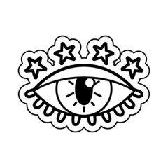 Isolated cute halloween spooky eye icon Vector illustration