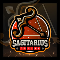 Sagitarius zodiac mascot. esport logo design