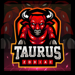 Fototapeta na wymiar Taurus zodiac mascot. esport logo design