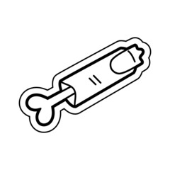 Isolated cute halloween zombie finger icon Vector illustration