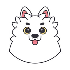 Isolated cute avatar of an alaskan malamute dog breed Vector illustration