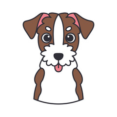 Isolated cute avatar of an airedale terrier dog breed Vector illustration