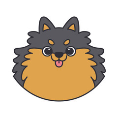 Isolated cute avatar of a dog breed Vector illustration