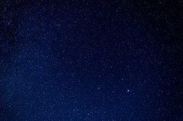 Night starry sky with stars, constellations, nebulae and galaxies at night. Abstract blue background