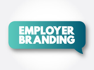 Employer Branding text message bubble, concept background