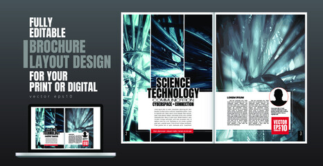 emplate vector design ready for use for brochure, annual report or magazine