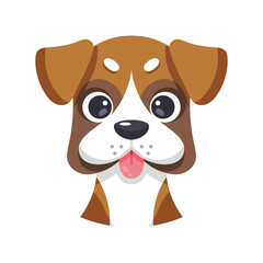 Isolated cute avatar of a boxer dog breed Vector illustration